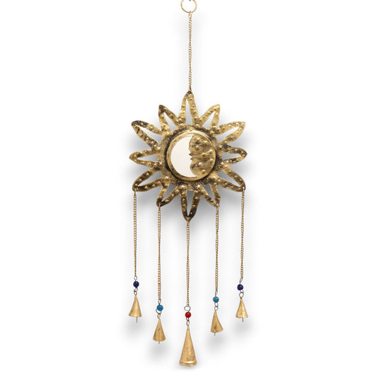 Indisches Glockenspiel – Sun Moon Sm Mirror 5 Glocken – 12 x 65 cm