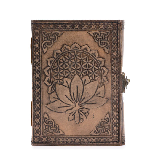 Lotus Mandala – Esoteric Notebook – Antique Grey – 200 Pages – 17.5 x 12.5 x 3 cm