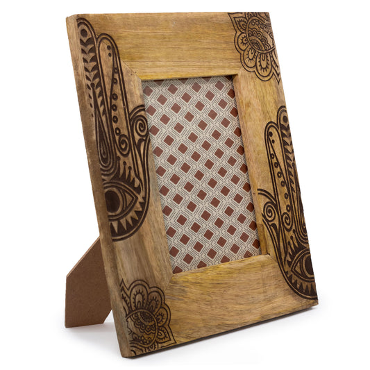 Großer Mangoholz-Bilderrahmen (für 13 x 18 cm), 28 x 23 x 2 cm – Hansa – Schwarz