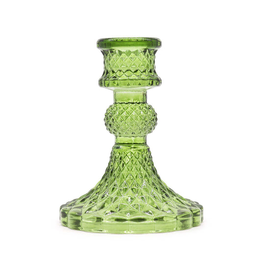 Set mit 2 Vintage-Kerzenhaltern – Garden Jade