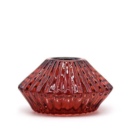 2er-Set Flower Flip Tafelkerze/Teelichthalter – Vampirrot