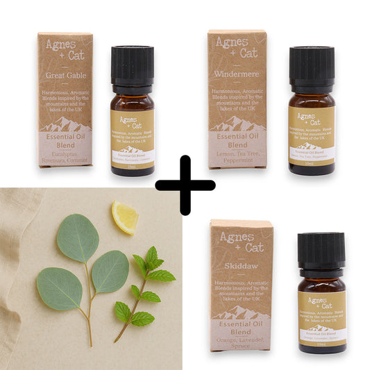 Agnes & Cat – Breathe Easy Set mit 3 ätherischen Ölmischungen