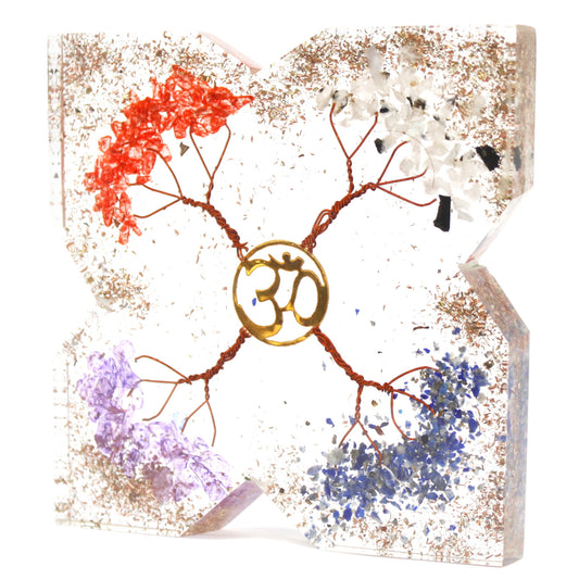 Orgonite Schreibtisch-Kraftpakete - 4 Baum-Kupfer-Attraktoren