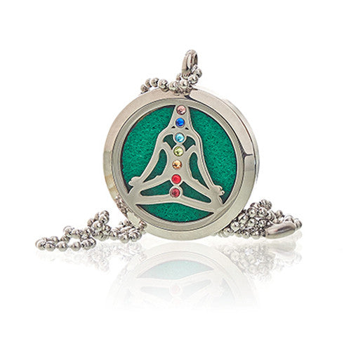 Aromatherapie-Schmuck-Halskette – Yoga-Chakra – 30 mm