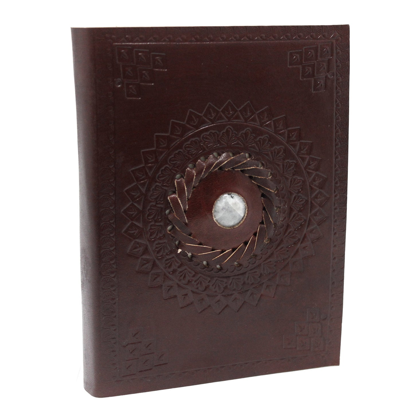 Moonstone leather notebook, 17 x 12 cm