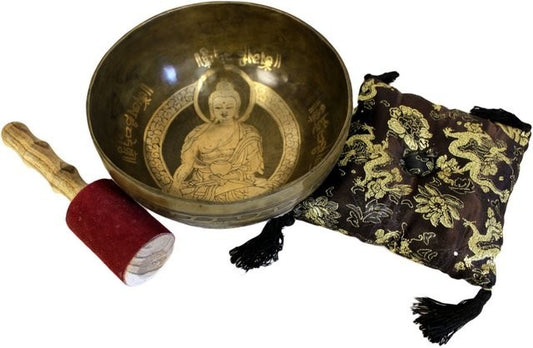 Goldener Buddha aus Messing – Spezielles S'Bowl-Set