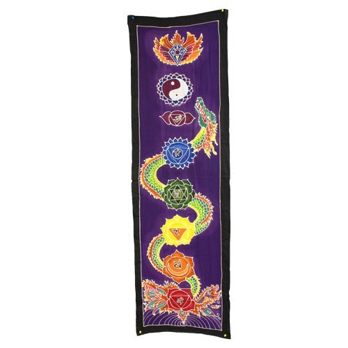 Chakra-Tropfenbanner – Drache 175 x 53 cm