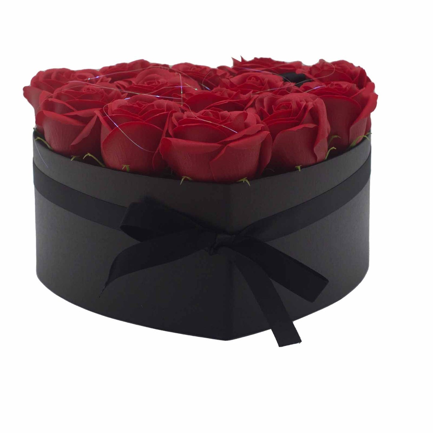 Seifenblumen Geschenk-Bouquet - 13 rote Rosen - Herz