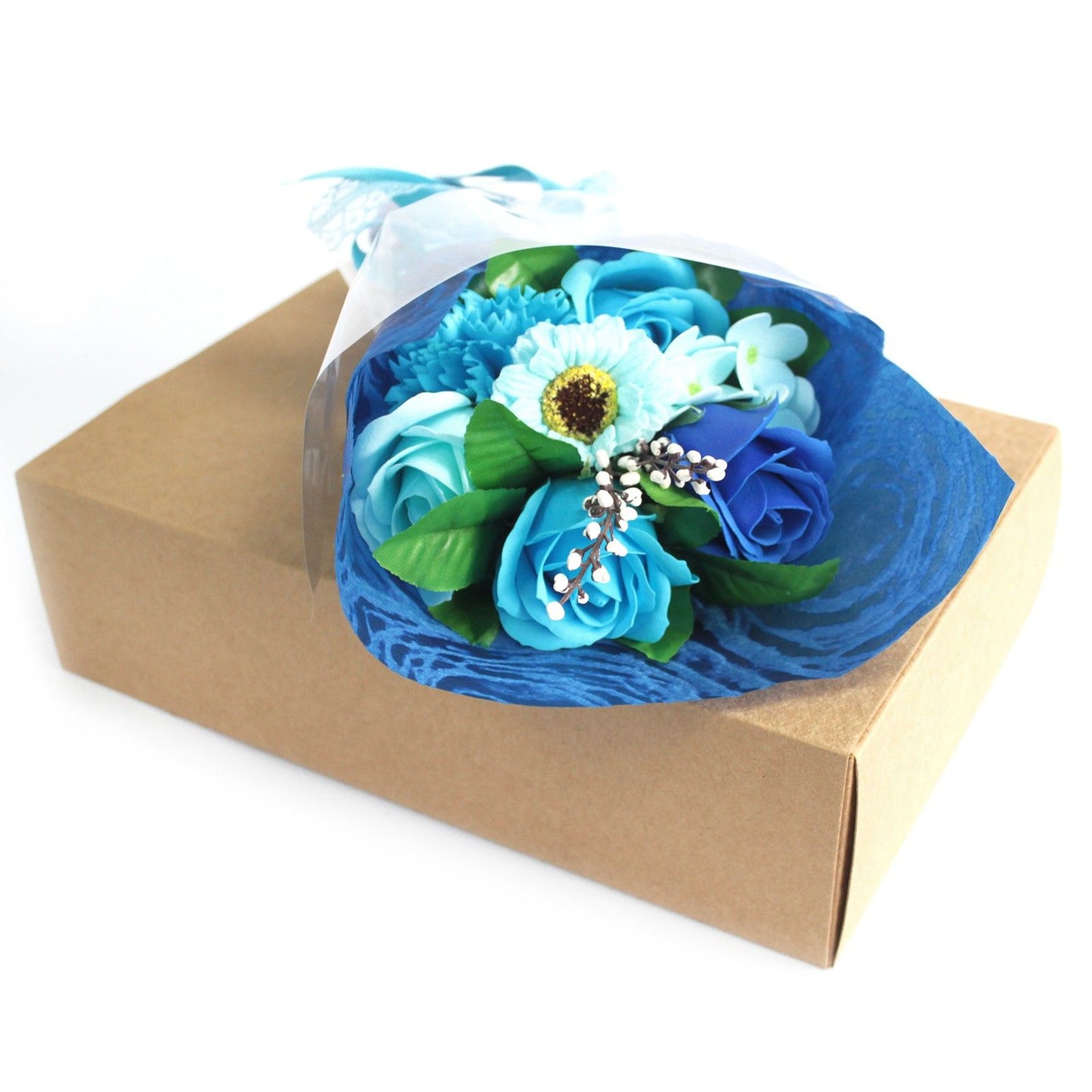 Seifenblumen-Geschenkstrauß - Blau
