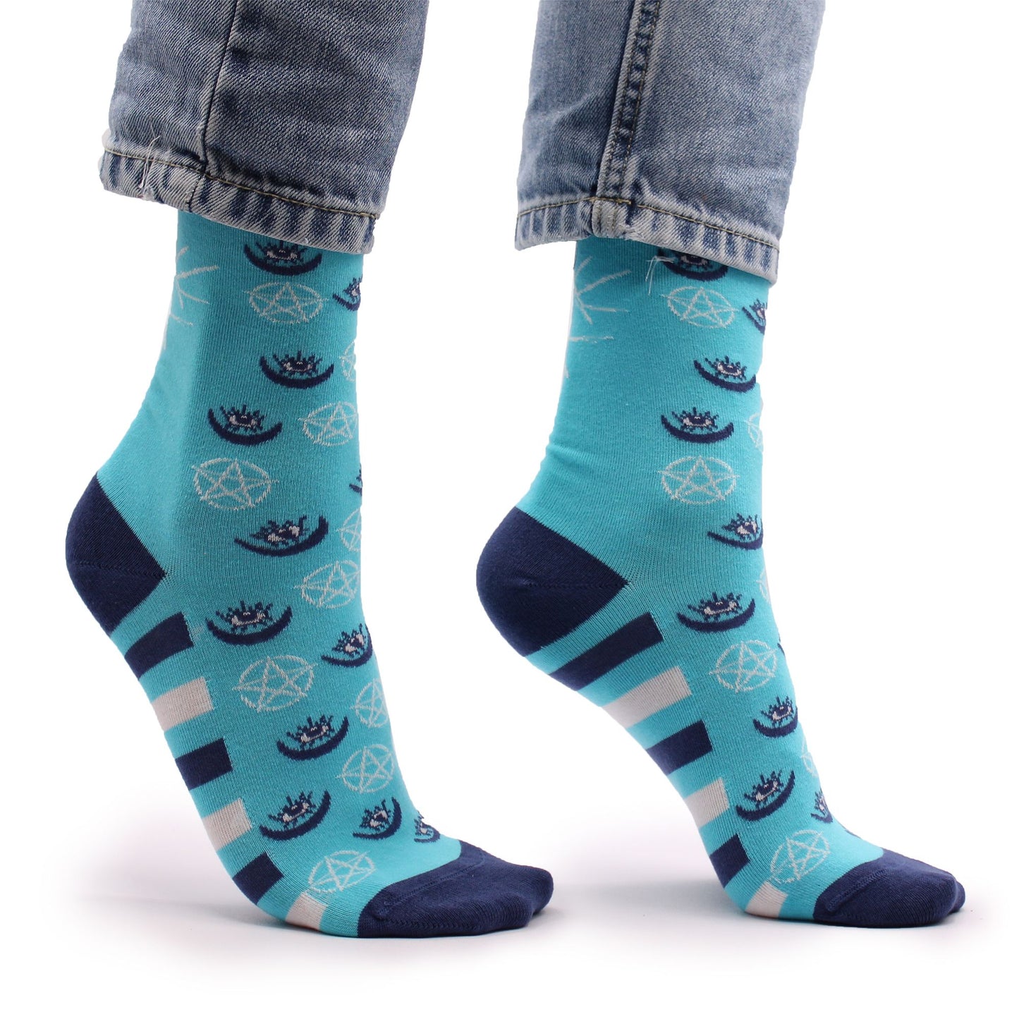 Hop Hare Bambussocken (36–40) – Pentagram & Evil Eye