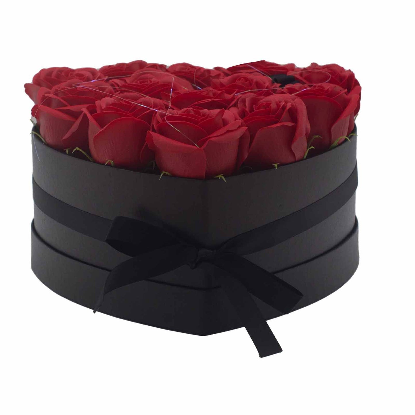 Seifenblumen Geschenk-Bouquet - 13 rote Rosen - Herz