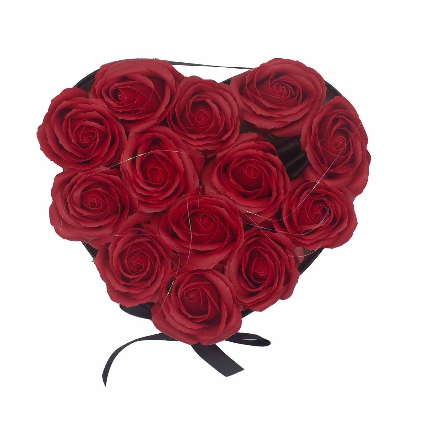 Seifenblumen Geschenk-Bouquet - 13 rote Rosen - Herz
