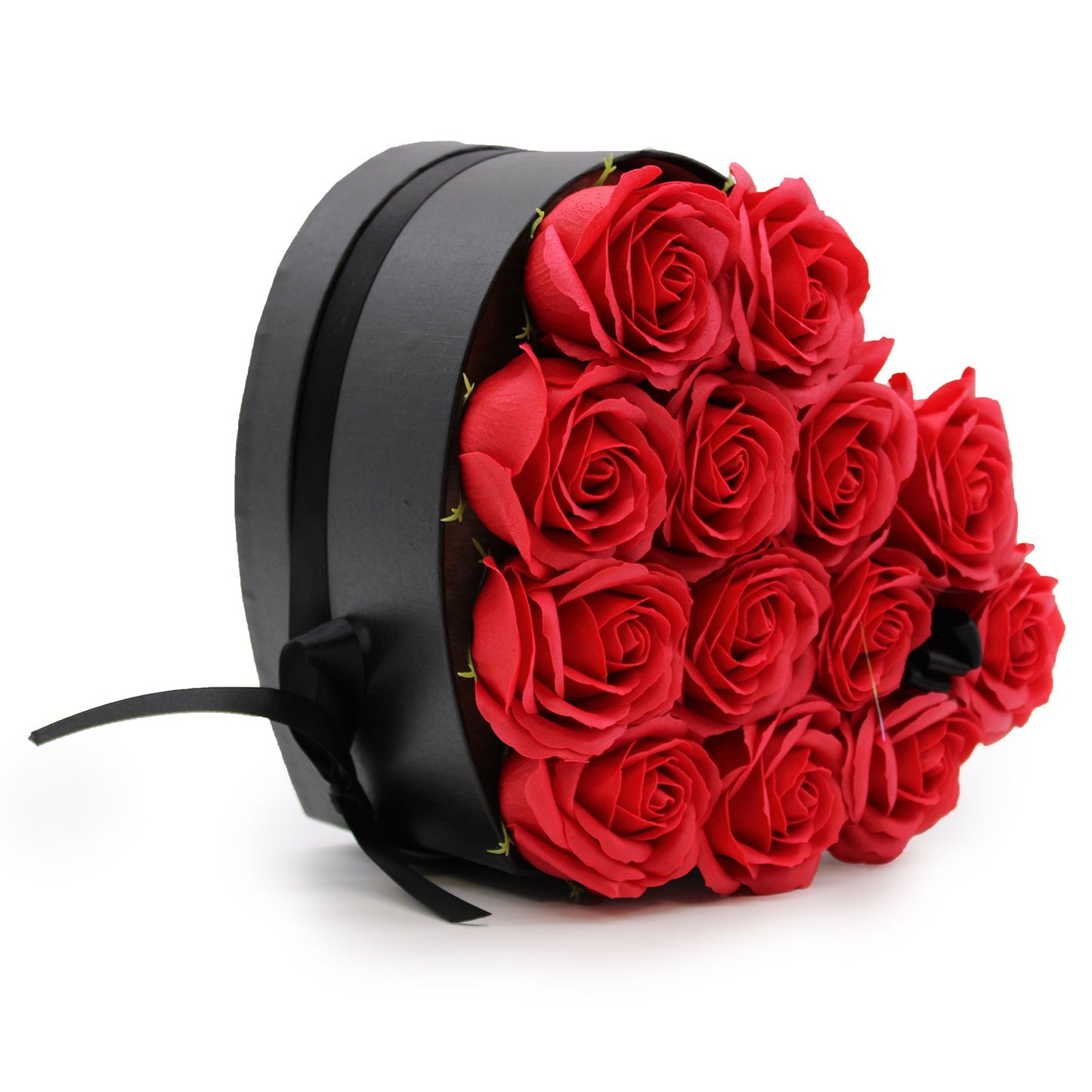 Seifenblumen Geschenk-Bouquet - 13 rote Rosen - Herz