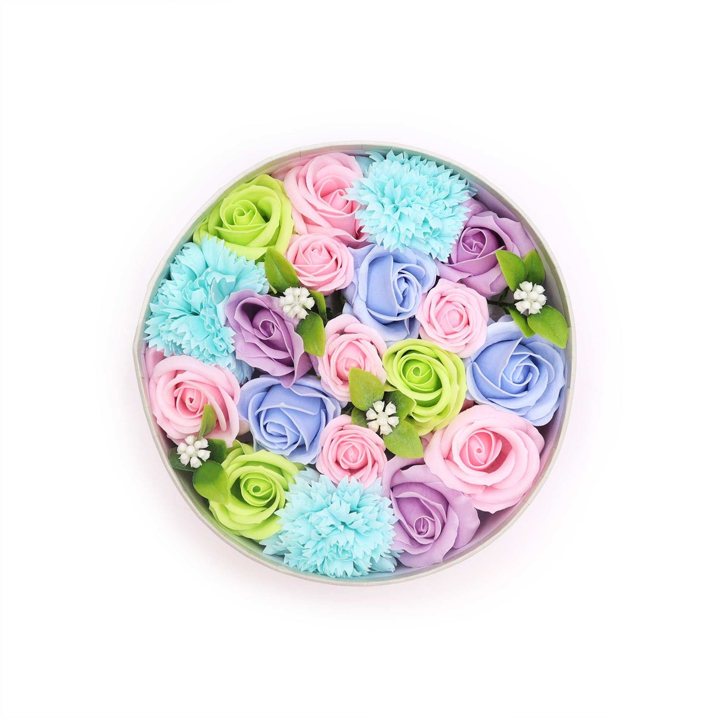 Seifenblumen-Geschenkbox – Baby Blessings (Round Box)