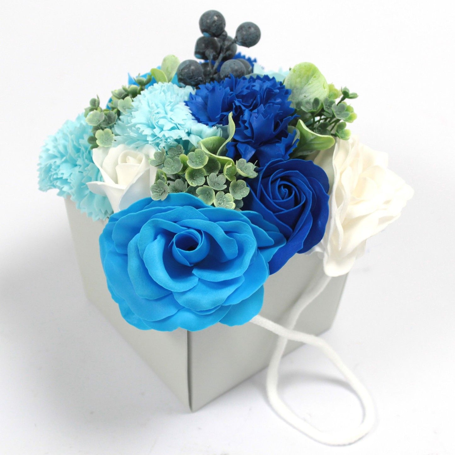 Seifenblumen-Geschenkset - Blaue Hochzeit