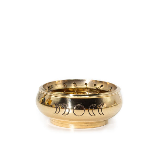 Großes Messingräuchergefäß - Moon Phases