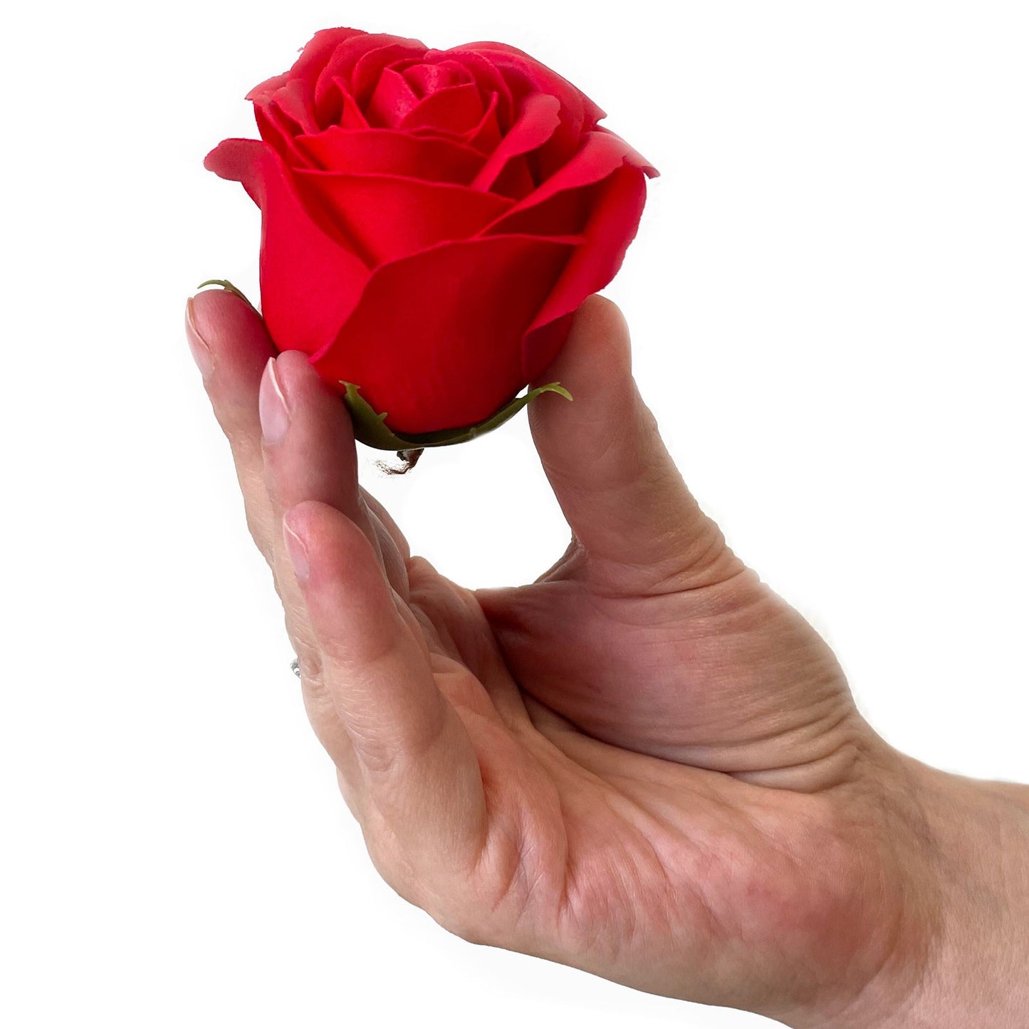 Seifenblumen Geschenks Bouquet - 9 rote Rosen - Quadrat