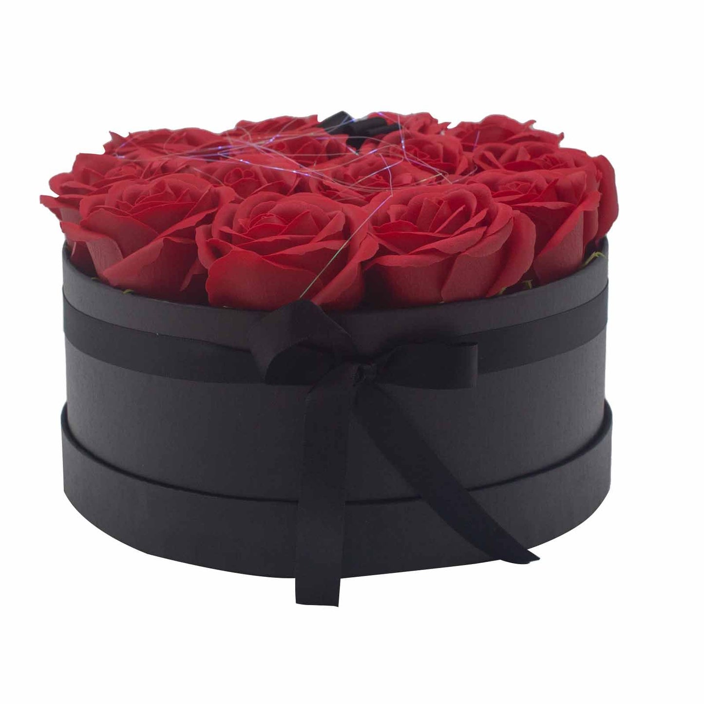 Seifenblumen Geschenks Bouquet - 14 rote Rosen - Rund