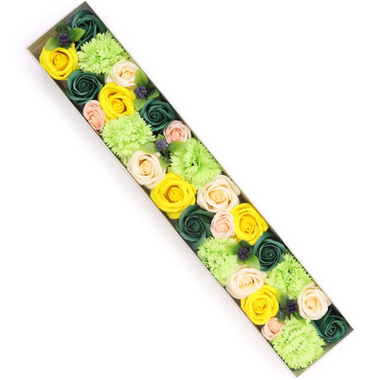 Seifenblumen Geschenkbox Yellow & Greens Spring Celebrations (Extra Lang Box)