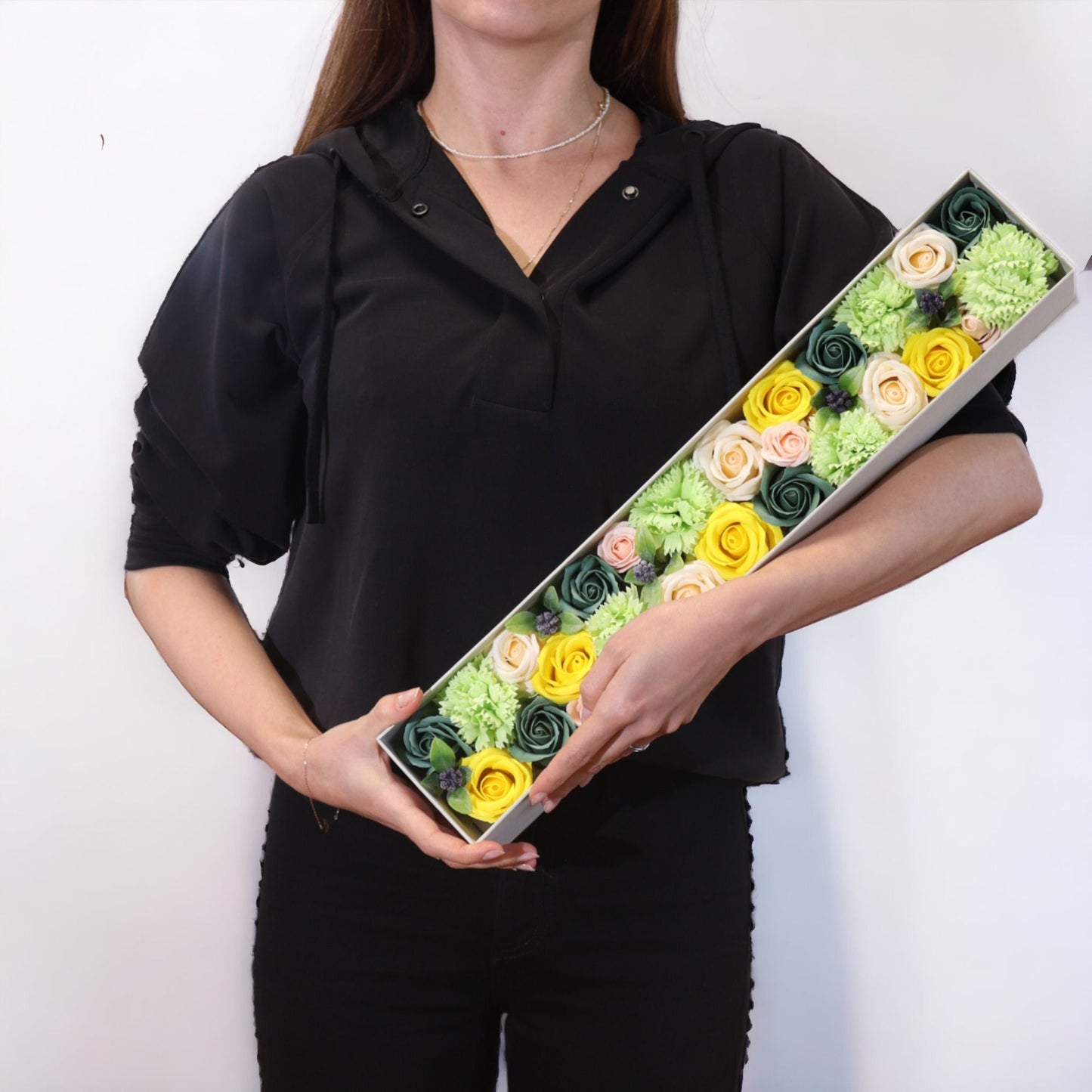 Seifenblumen Geschenkbox Yellow & Greens Spring Celebrations (Extra Lang Box)