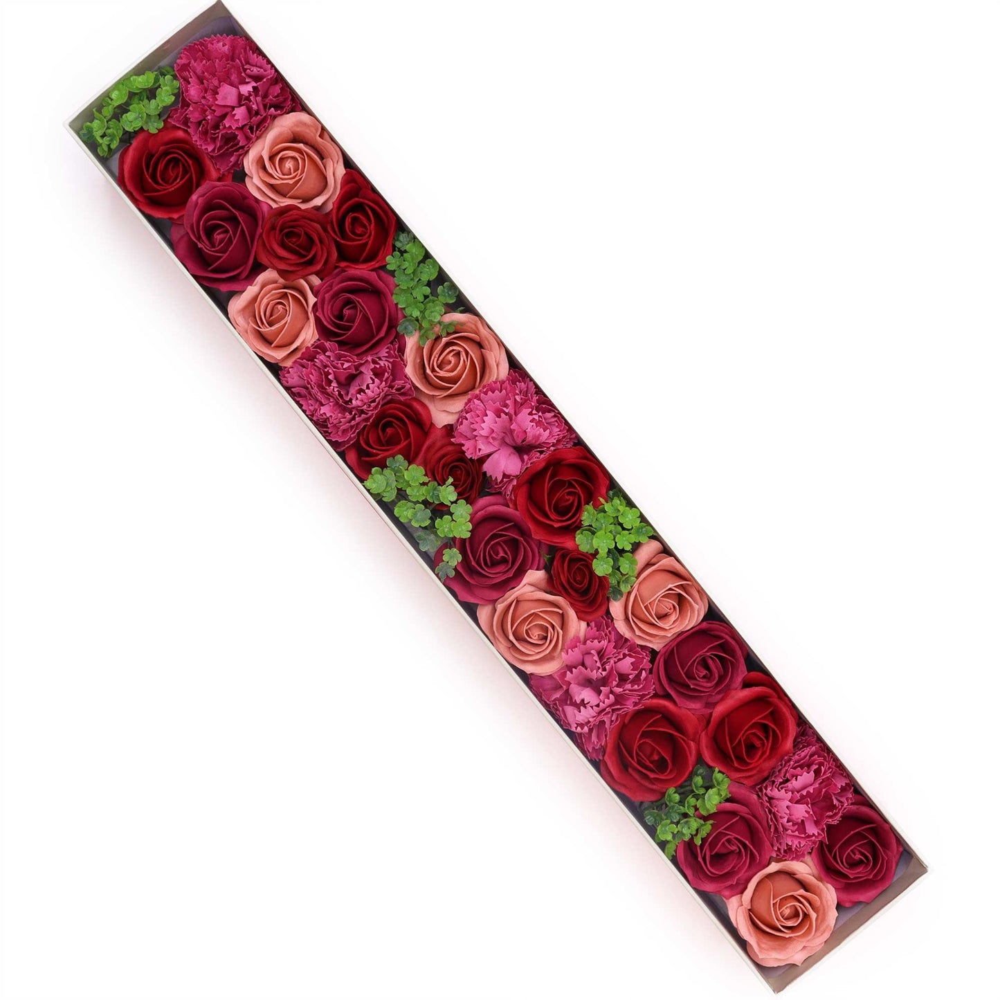 Seifenblumen-Geschenkbox – Vintage Roses (Extra Long Box)