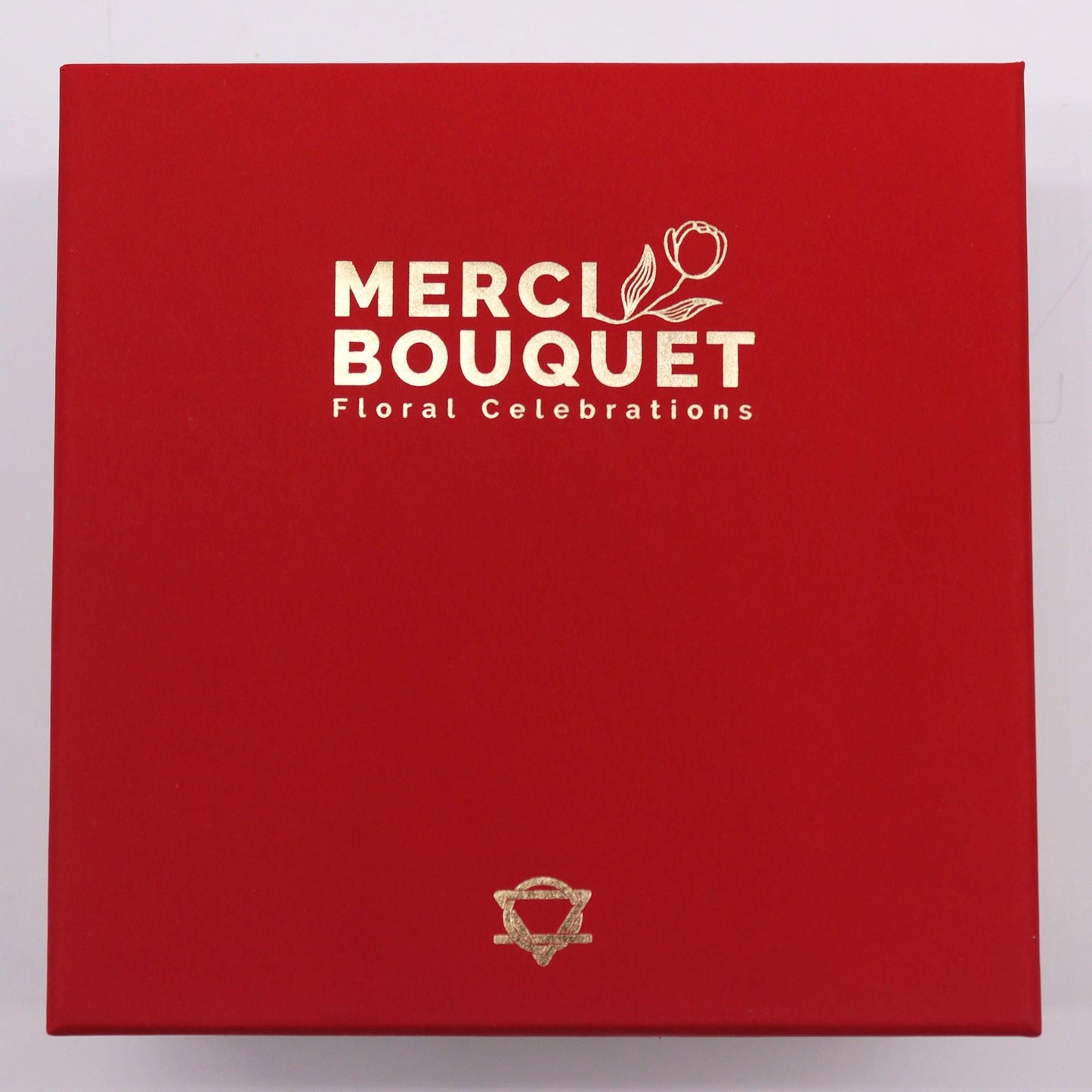 Seifenblumen-Geschenkbox – Classic Red Roses (Quadrat Box)