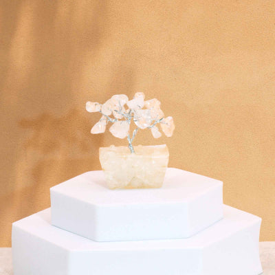 Mini-Edelsteinbäume auf Orgonitbasis - Bergquarz (15 Steine) - Michi's Esoterikladen e.U.