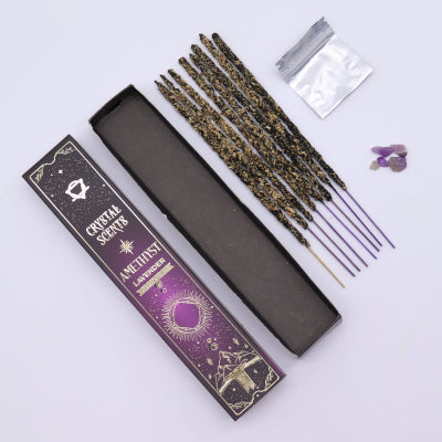 Lavendel & Amethyst Räucherstäbchen-Set – Ritual für Ruhe, Klarheit & emotionale Balance