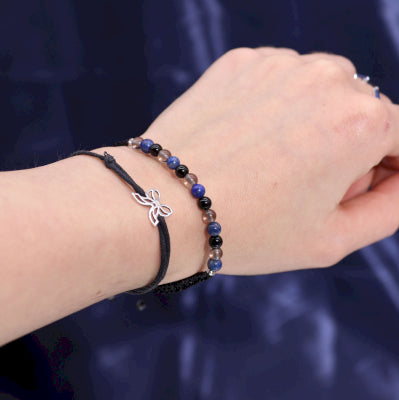 Sternzeichen-Kristallkerze mit Edelstein-Armband – Skorpion