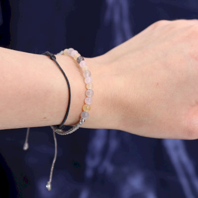 Sternzeichen-Kristallkerze mit Edelstein-Armband – Zwillinge